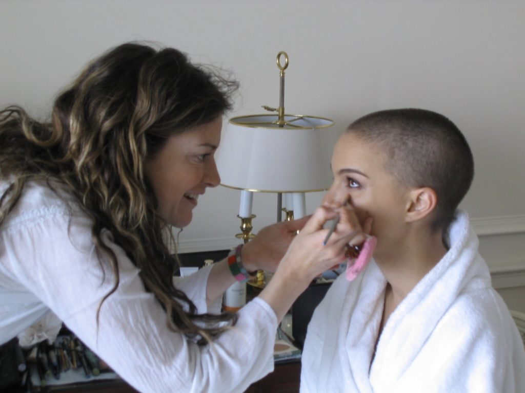 Eileen Kastner Delago doing Natalie Portman's makeup